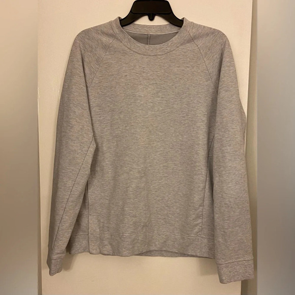 Lululemon City Sweat Crew Heathered Light Grey Size Medium - Picture 4 of 8